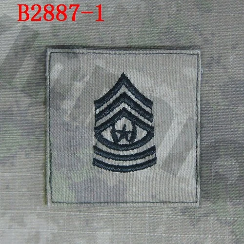 B2887 Вышивка патч A-TACS AU черный дизайн армии США ранг Военная тактика боевой крюк на спине - Цвет: B2887