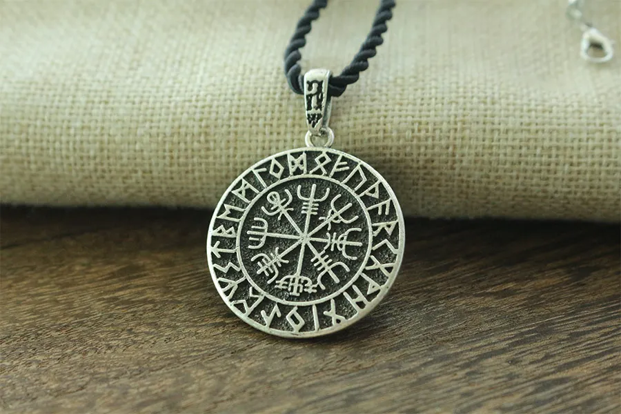 Lanseis 1 шт. ODIN'S SYMBOL OF NORSE RUNIC Подвеска для мужчин ожерелье руны викингов Vegvisir подвеска с компасом-Дракон украшения для души