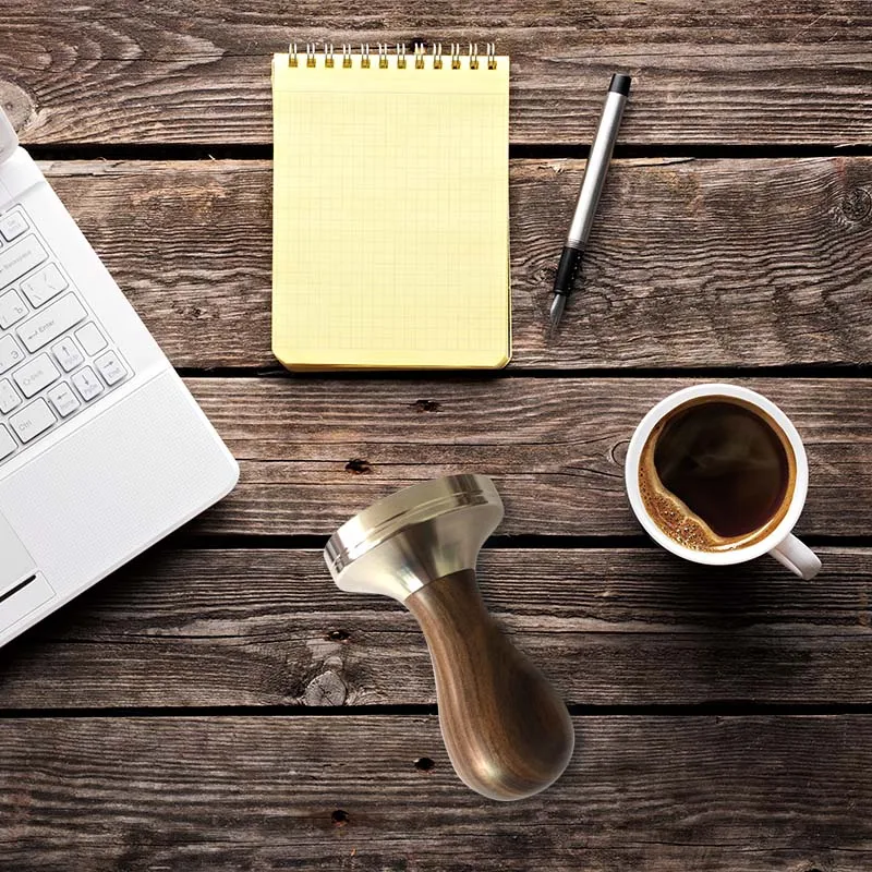 Кофе тампер штамповки пластины Panar сандалового дерева ручка порошок молоток кофе