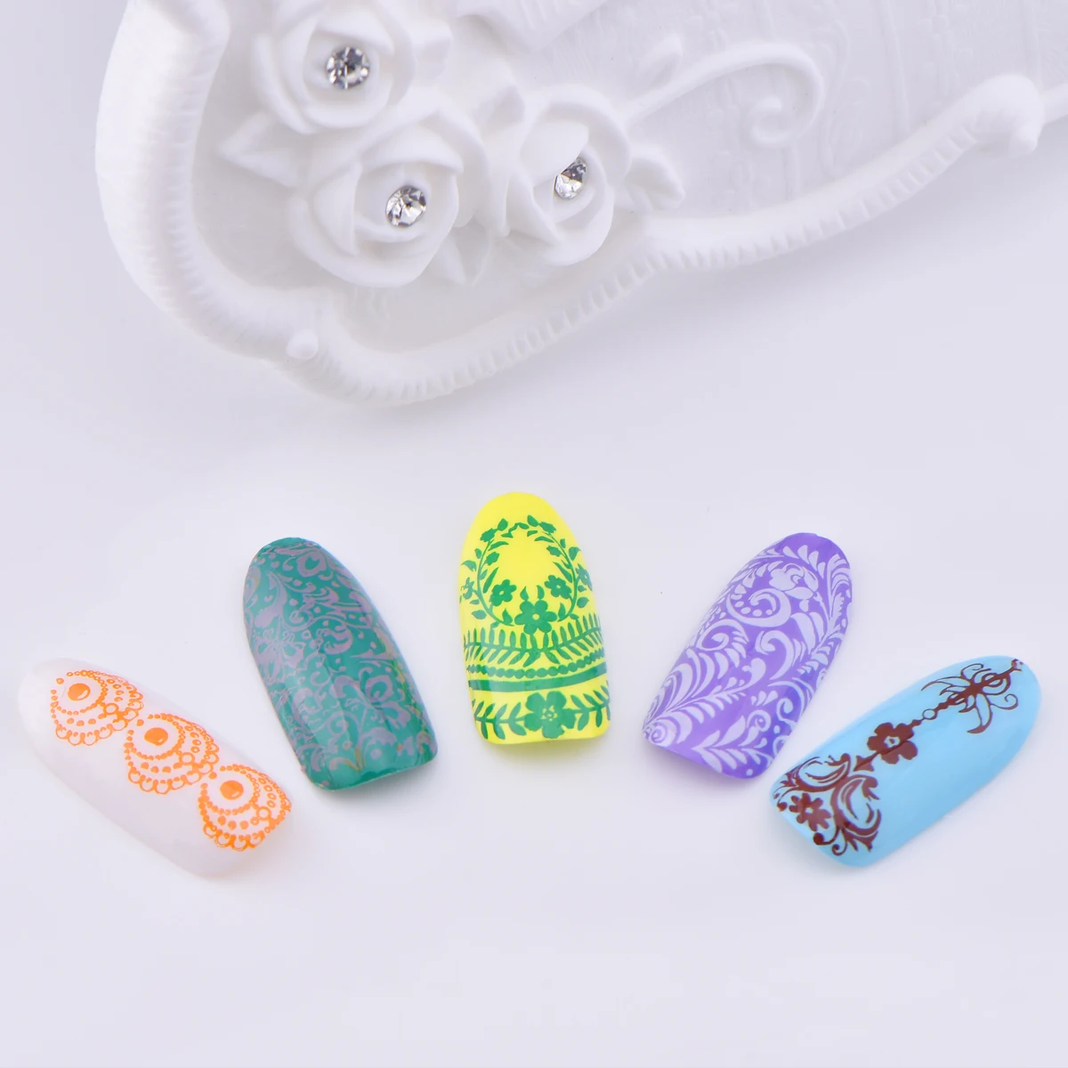 BeautyBigBang штамповочная пластина для ногтей прямоугольник дождь животных зонтик шаблон штамповочных плит дизайн ногтей XL-059