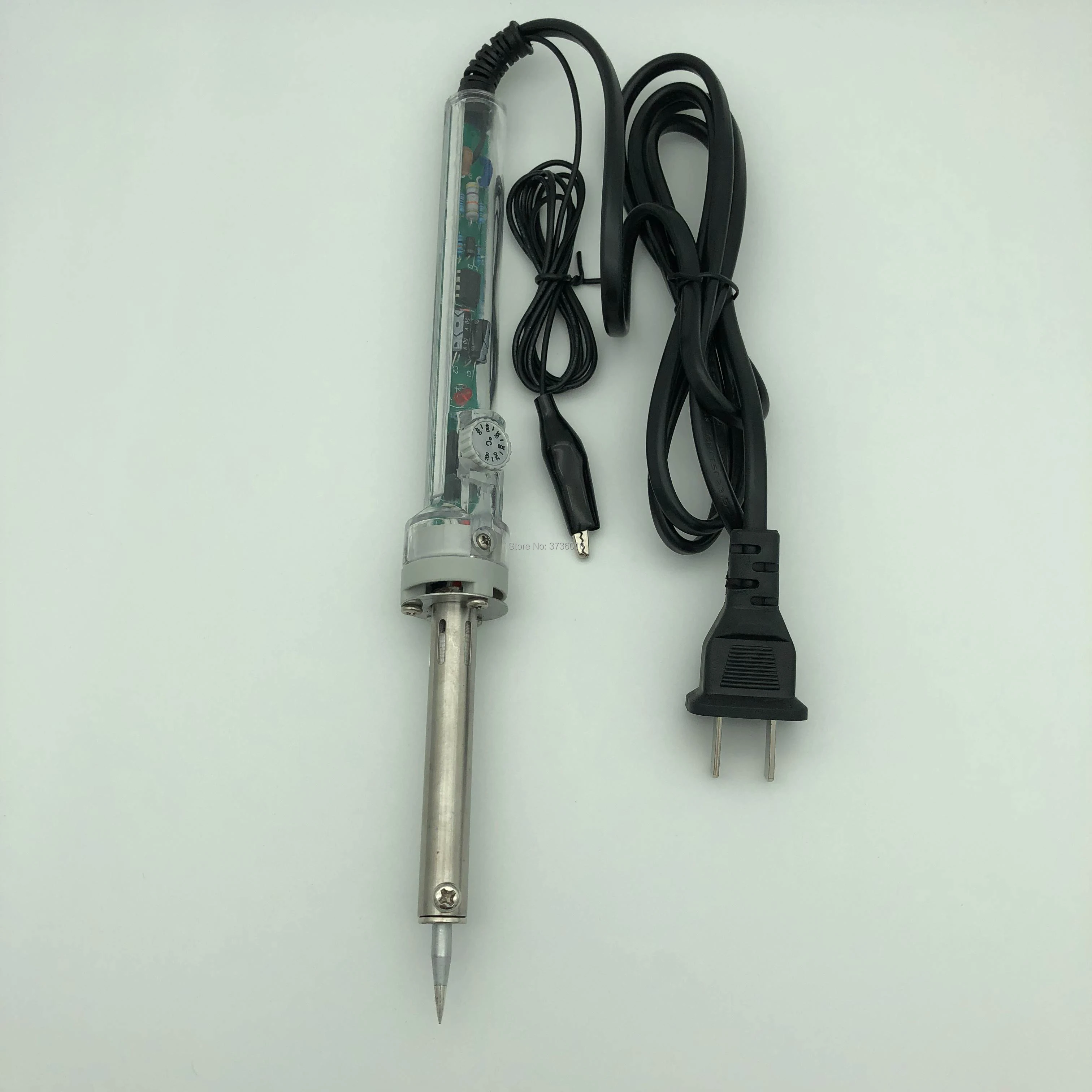 Электрический паяльник с регулировкой температуры и контролем