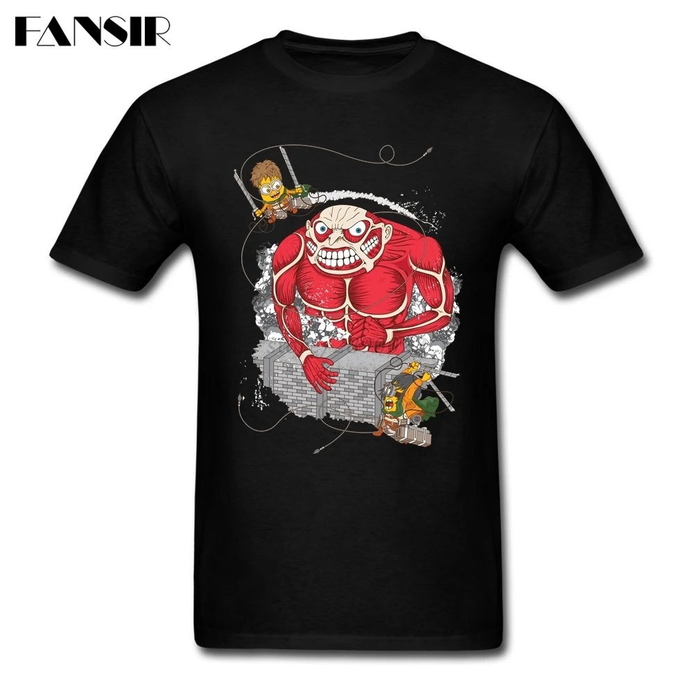 XS-3XL атака на Gru Titan смешные футболки мужской 100% хлопок с коротким рукавом мужская