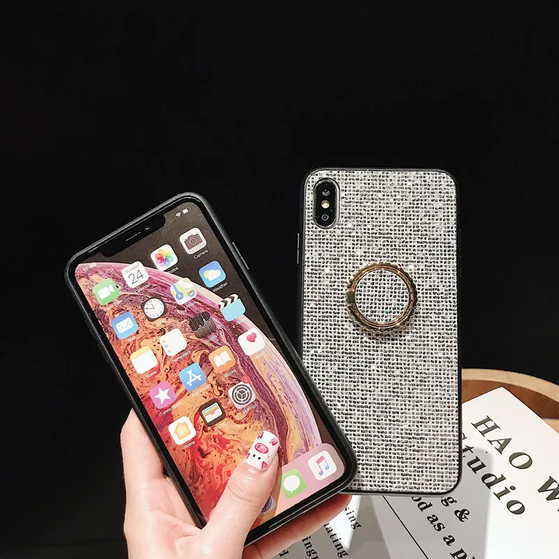 Роскошный блестящий винтажный Чехол винного цвета с подставкой для iPhone 7 7Plus 8 6s 6