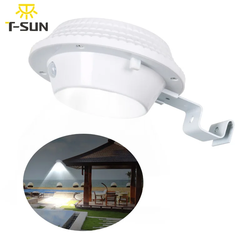 Новый стиль 12 светодиодных солнечных ламп белый корпус светодиодный Солнечный