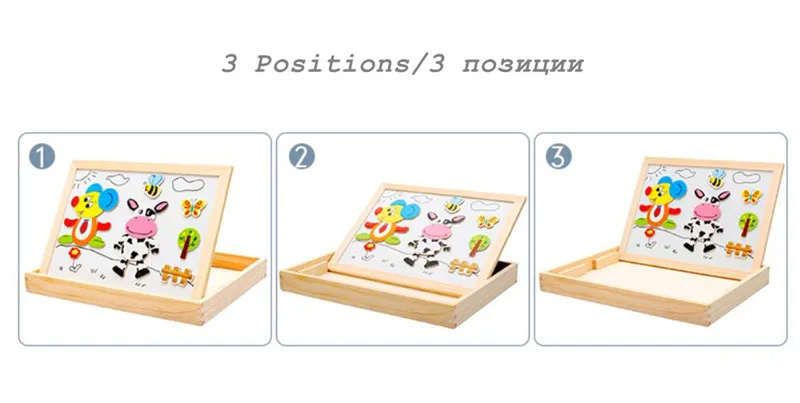 100+ шт деревянные Магнитные Головоломки, игрушки для детей, 3D головоломка, фигурка животных, автомобиль, цирк, доска для рисования, 5 стилей, Обучающие деревянные игрушки