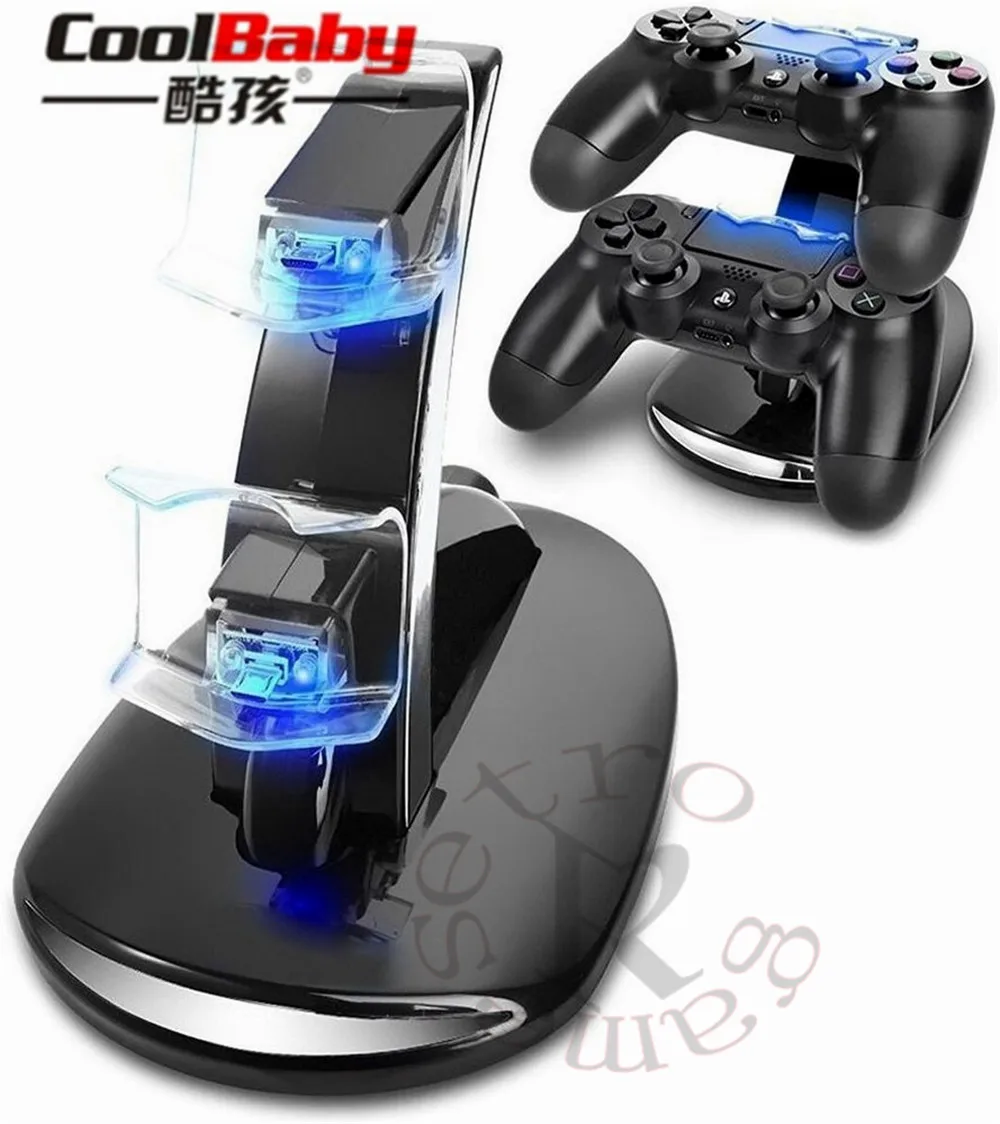 Светодиодная док станция для игровых контроллеров Sony Playstation 4 PS4|Запасные части| |