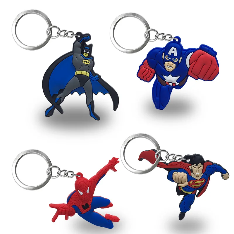 7012D 20 шт. брелок ПВХ мультфильм брелок Marvel Микки Аниме Фигурка Минни брелок для ключей модные подвески-безделушки - Цвет: 7012D
