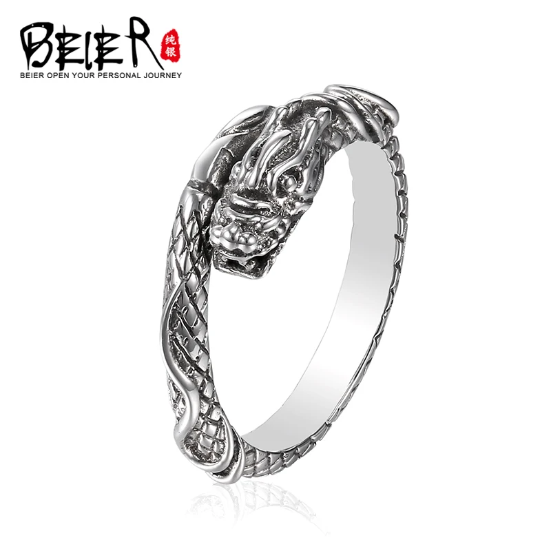 Мужское кольцо с драконом Beier украшение из стерлингового серебра 2015 BR925K012 |