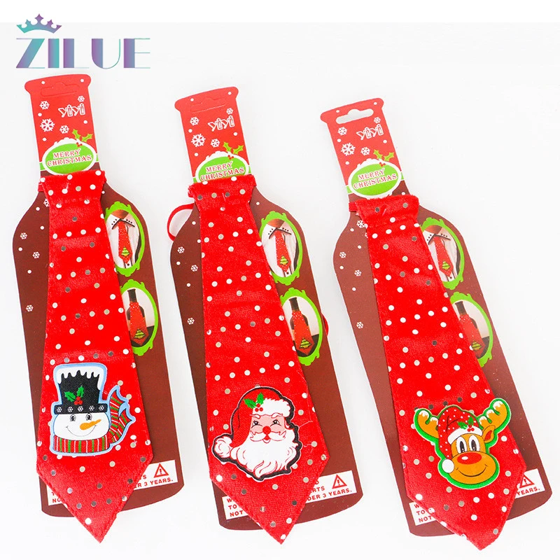 

Zilue 5 шт./лот Санта Клаус Снеговик Олень Медведь креативный милый галстук для детской вечеринки рождественские украшения оптовая продажа