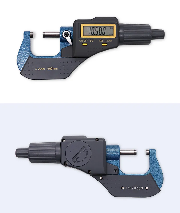 

Electronic Digital Micrometer 25mm Outside Micrometer Resolution 0.001mm High Accuracy Micrometer caliper Measurement Tool