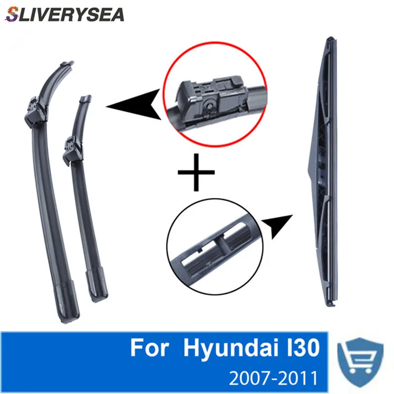 SLIVERYSEA Передняя и задняя Щетка стеклоочистителя Без Рычага для Hyundai I30 2010-2013