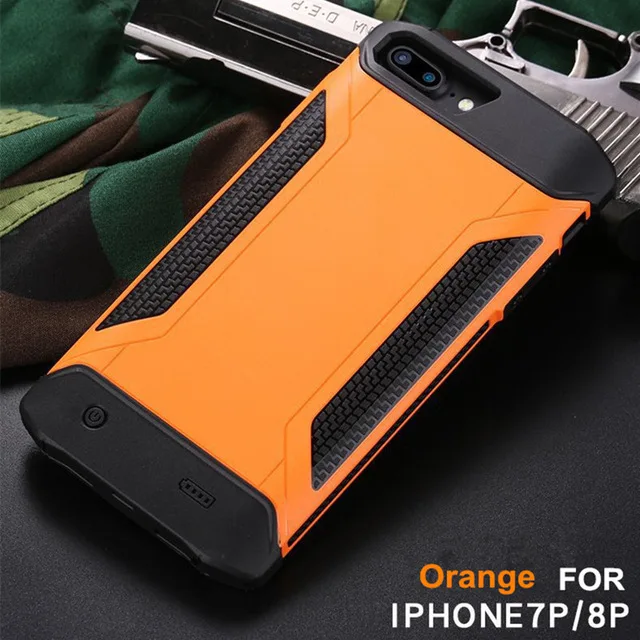 Orange For 7 8 Plus 4000/5000 мАч для iPhone 8/7/6s/6 Портативный чехол для зарядного устройства для iPhone 8/7/6s/6 Plus внешний аккумулятор запасная крышка зарядного устройства - Цвет: Orange For 7 8 Plus