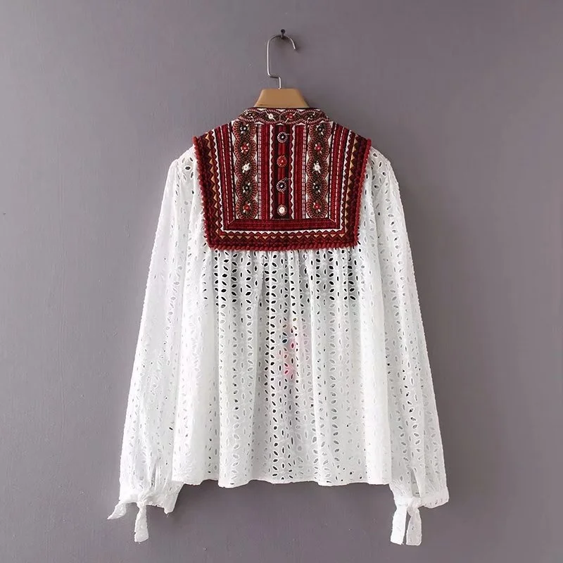 Женские топы лето 2018 Туники женские хиппи бохо Роскошная блуза рубашка пляжные