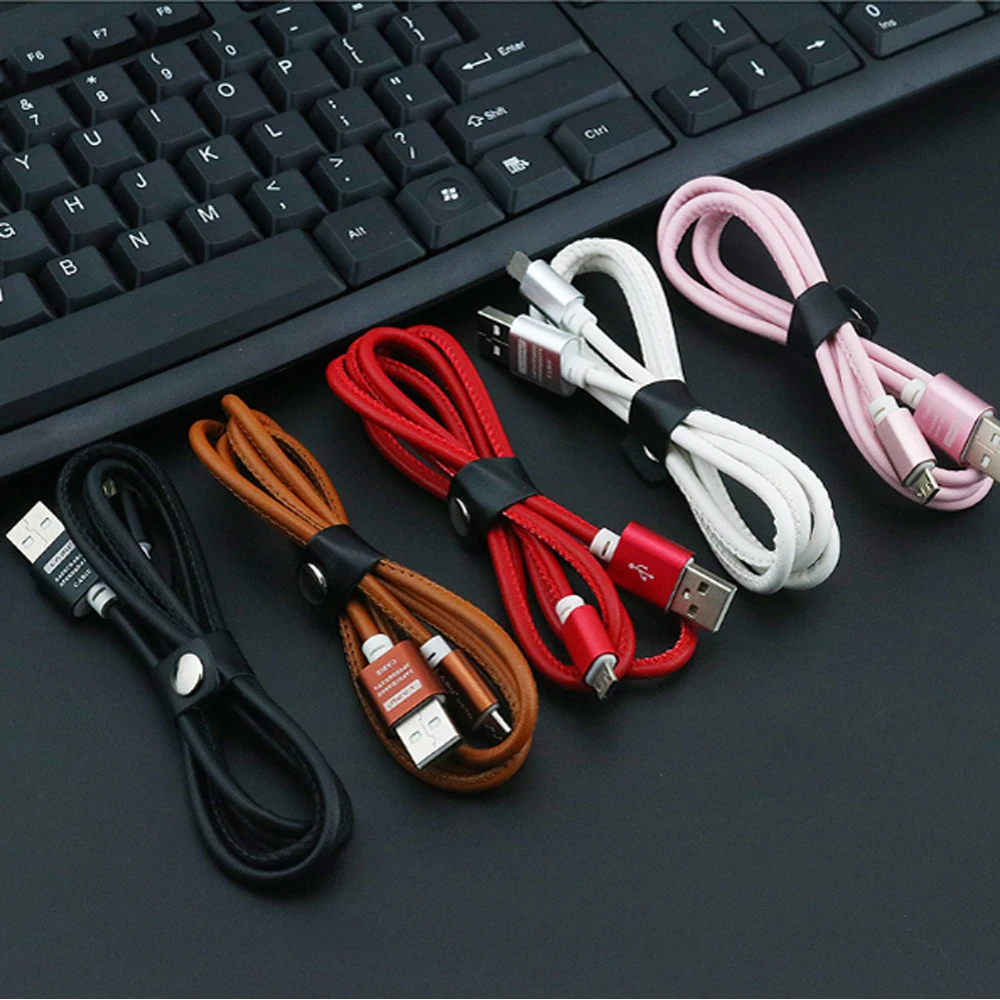 1 м кожаный сплав Micro USB кабель для устройства Andriod для iPh 7 6s Быстрая зарядка и синхронизация кабель для передачи данных для huawei 2.0A