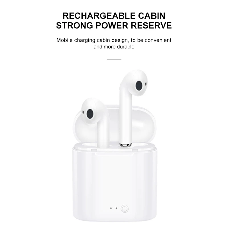 I7S TWS mini Bluetooth 5 0 наушники двусторонний звонок с микрофоном беспроводная зарядная