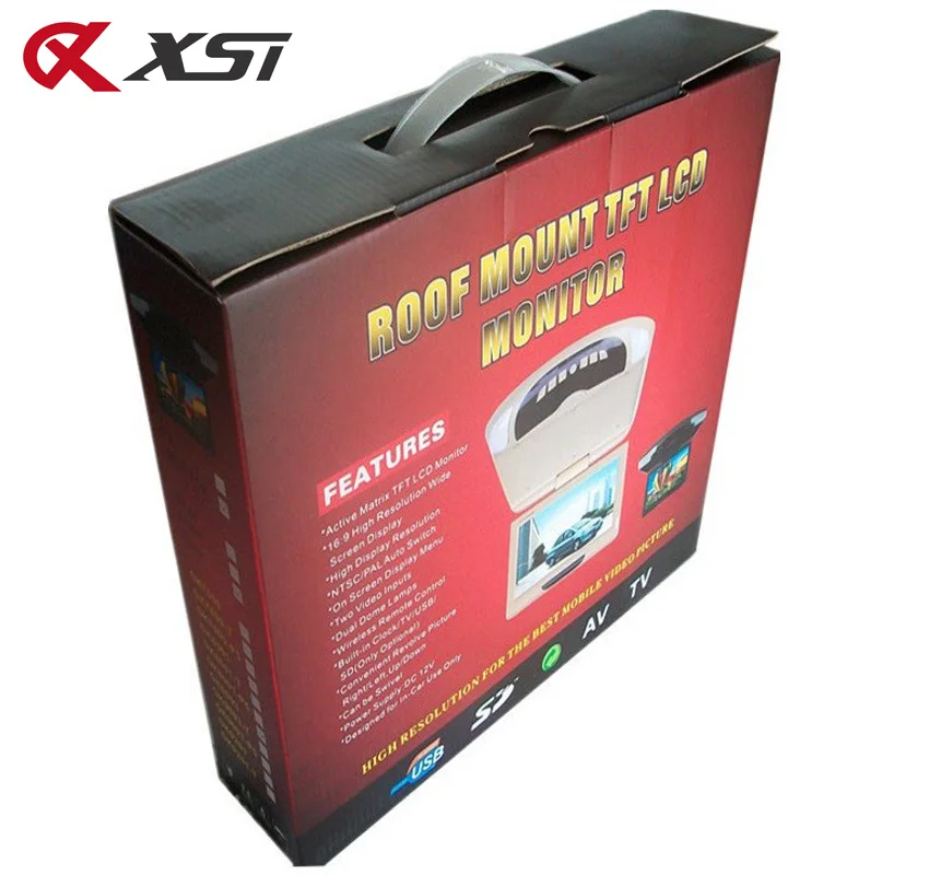 Автомобильный цветной монитор XST потолочный видеоэкран 9 дюймов 800*480 с креплением