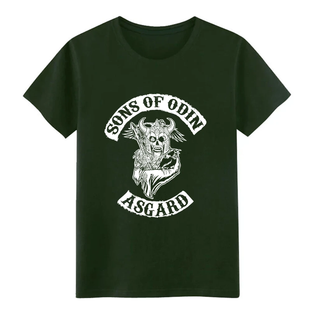 Мужская футболка Sons Of Odin-Asgard Chapter дизайнерская с круглым воротником уникальная