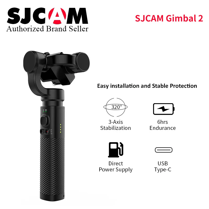 Обновление 2018 SJCAM аксессуары ручной 3 осевой стабилизатор 2 для SJ8 PRo Серии SJ 7 STAR SJ6