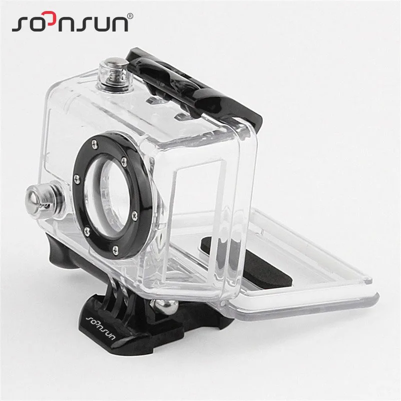 Прозрачный чехол SOONSUN с боковым открытием и внешним микрофоном 3 5 мм для GoPro Hero 2
