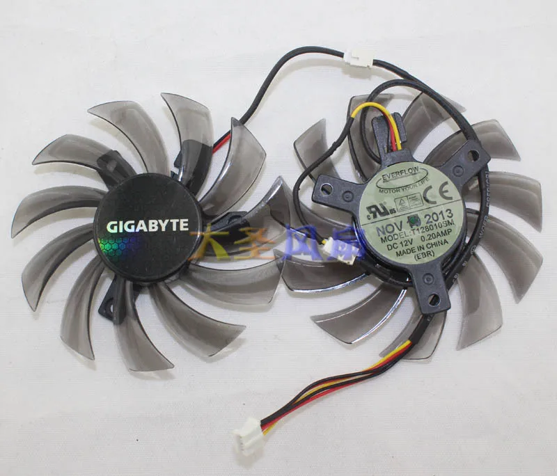 Everflow T128010SM 17 22 18 33 32 11 DC 12V 0.20A Dia. Вентилятор охлаждения без рамы для сервера 75 мм c. T.C