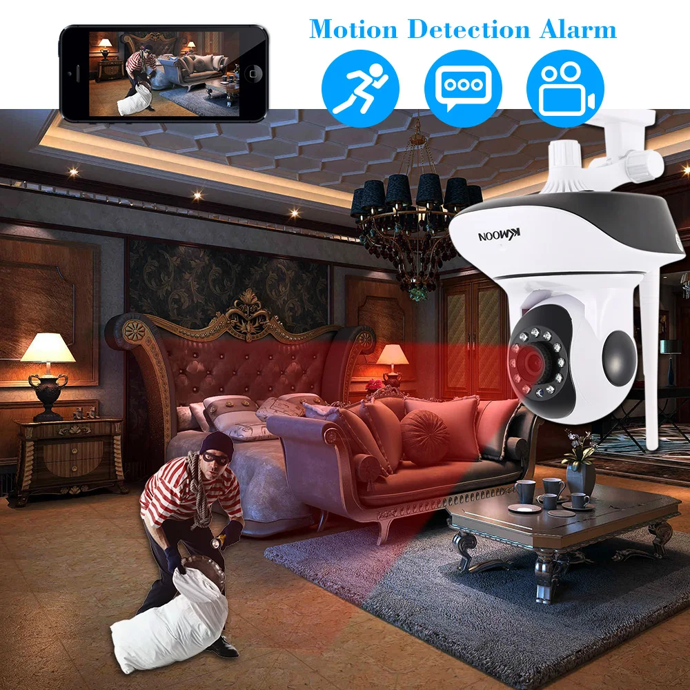 

KKmoon®Беспроводная IP-камера видеонаблюдения HD 1080P IR с ночным видением