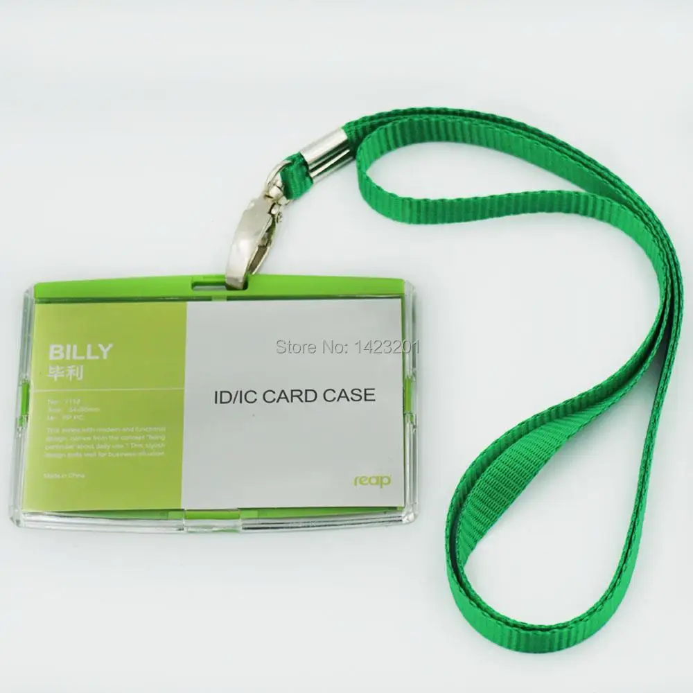 1 шт./лот горизонтальный держатель для удостоверения личности значок с ремешком