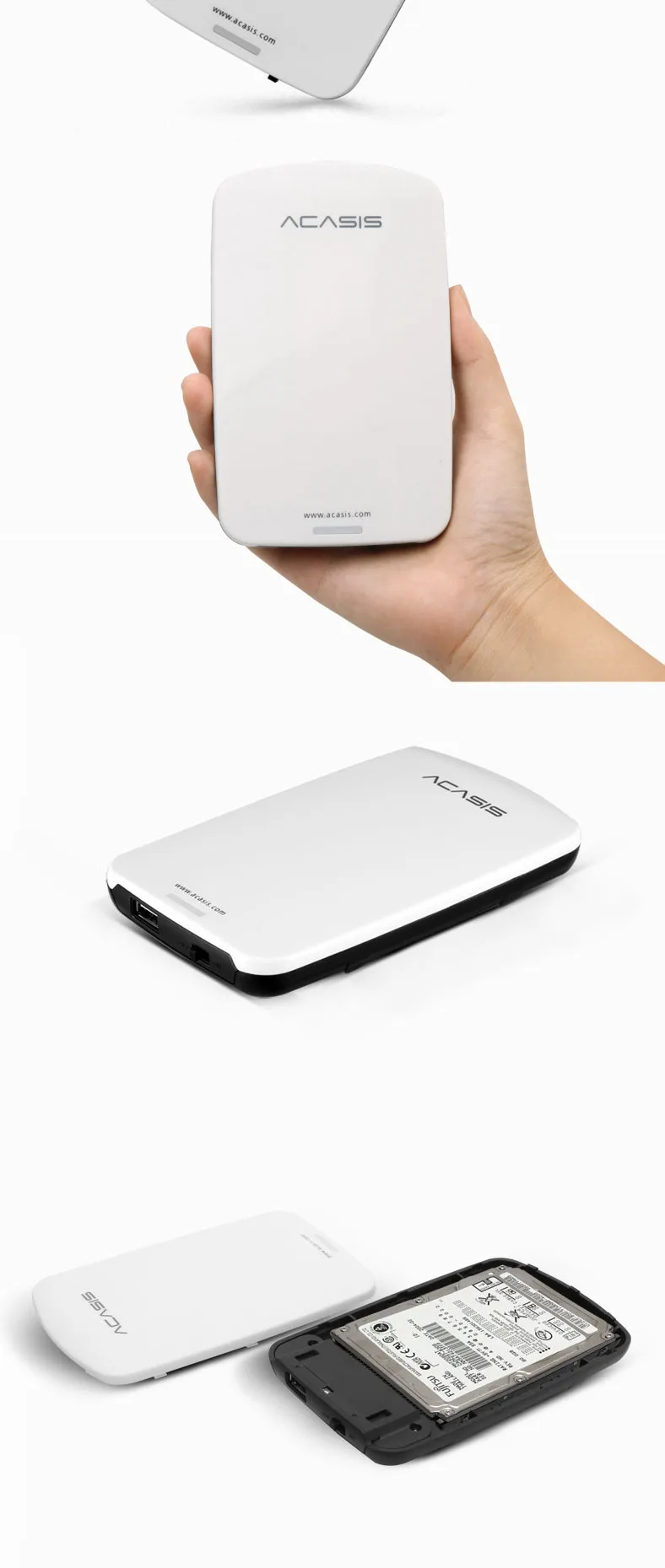 Высокая Скорость USB3.0 5 Гбит/с ACASIS FA-05US 2,5 дюймовый внешний жесткий диск коробка адаптар для жестких дисков SATA Интерфейс ssd-бокс с кабелем