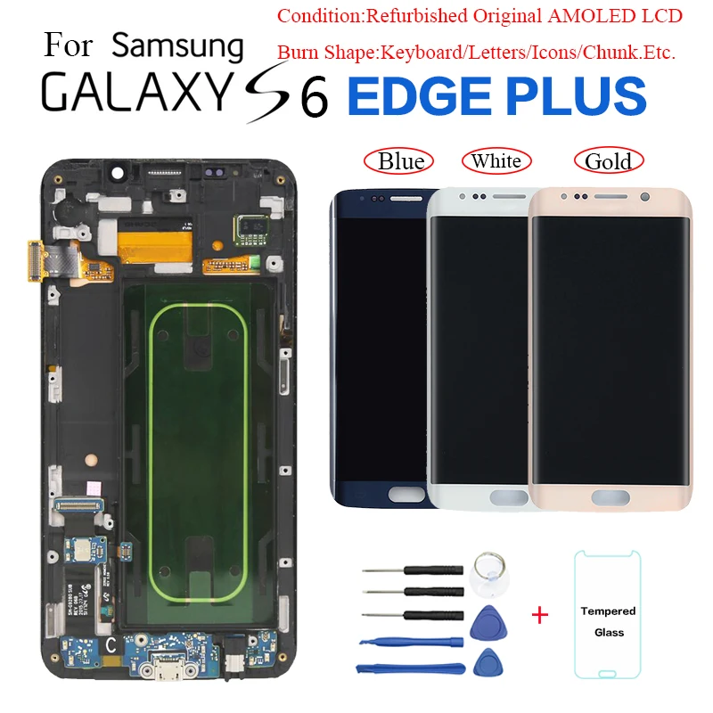 Для samsung S6 edge + G928 G928F ЖК дисплей Экран дисплея Замена для G9280 G928A G928V ожог в тени