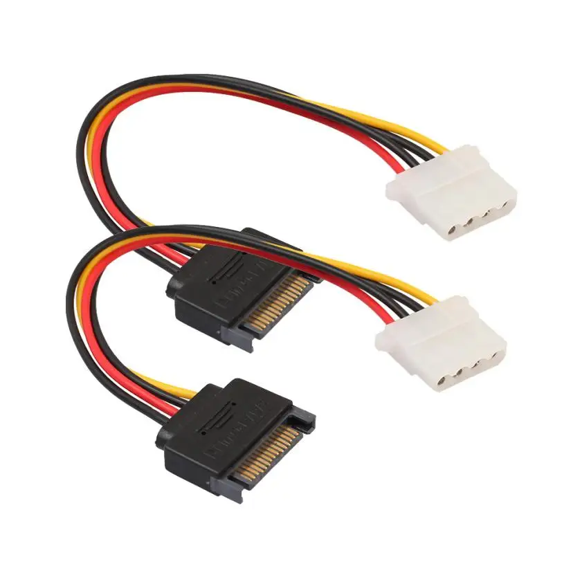 Мосунх 2 шт. кабель питания SATA 15-PIN Male совместимый с Molex IDE 4-PIN Female Drive Adaptor Line DE28 Dropship on.