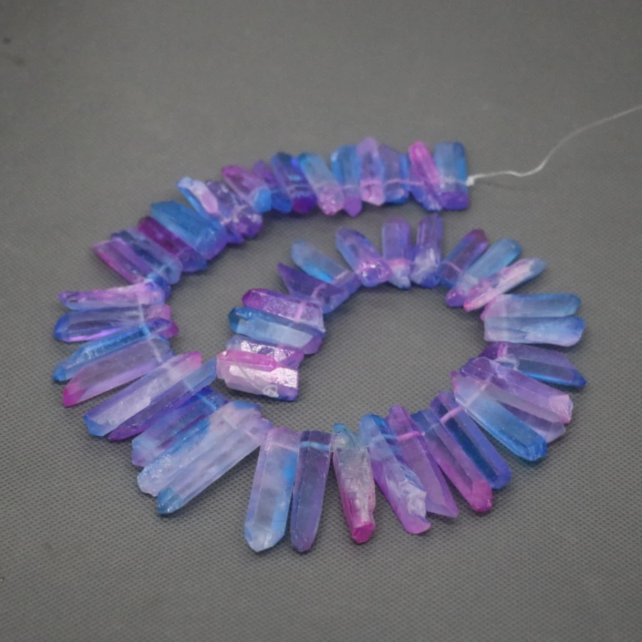 (KINDGEMS) НЕОБРАБОТАННАЯ голубая градиентная рампа искусственные бусины точечная