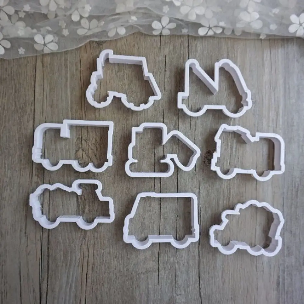 8 шт. мультяшный автомобильный ремешок для печенья мастики форма тиснения