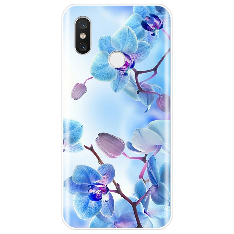 Цветной чехол с изображением цветов орхидеи мягкий силиконовый из ТПУ для