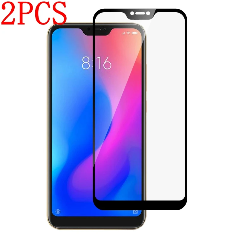 Закаленное стекло с полным покрытием для Xiaomi Mi 8 Lite 2 шт. защита экрана защитная
