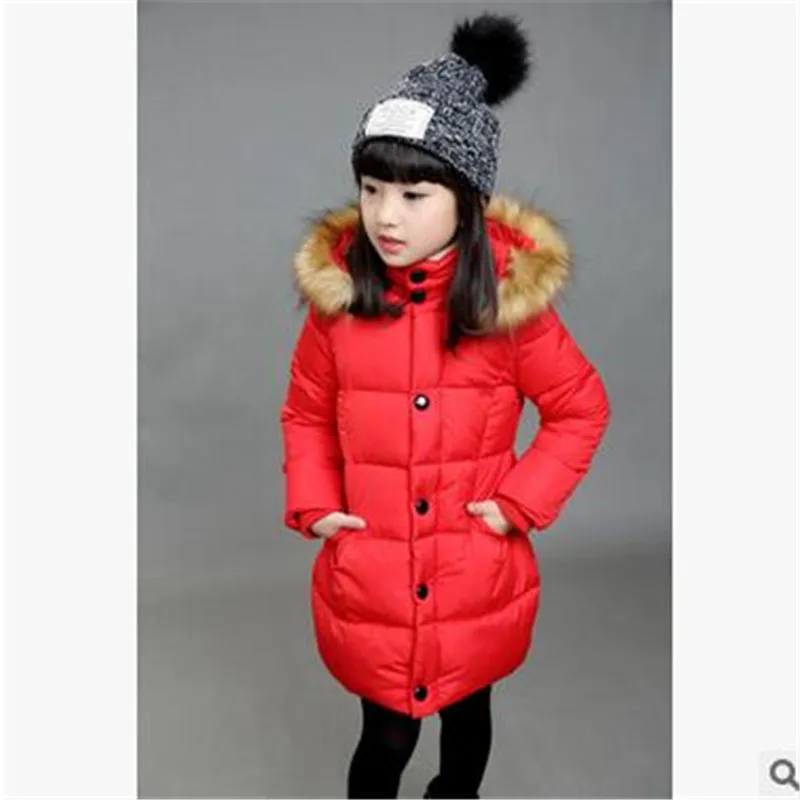 Детские зимние пальто девушки-шерсть-зимой-пальто 2016 Корейских девочек толстые