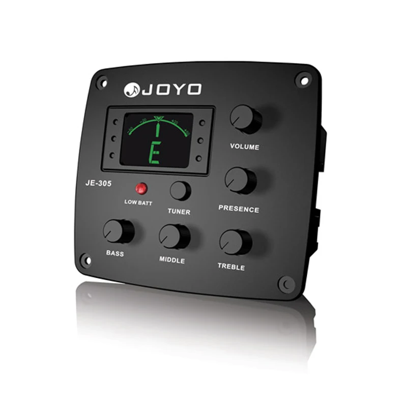 

JOYO JE-305 4 Band EQ Equalizer with Tuner Bass Guitar Middle Treble Presto captador Low Battery light Free Shipping