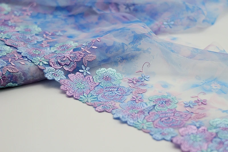 2y/Lot Exquisite Embroidered Lace Trim Pink Fabric Quality Ribbon DIY Craft&ampSewing Dress Clothing Accessor | Дом и сад