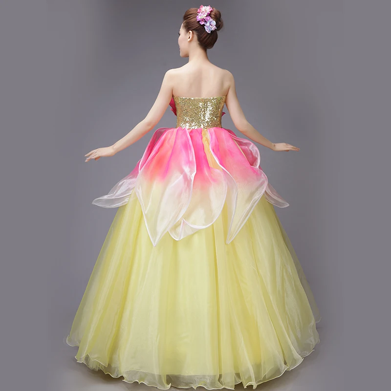 Новое платье для выступлений на сцене длинное вечернее студии Caesu|performance costume|stage