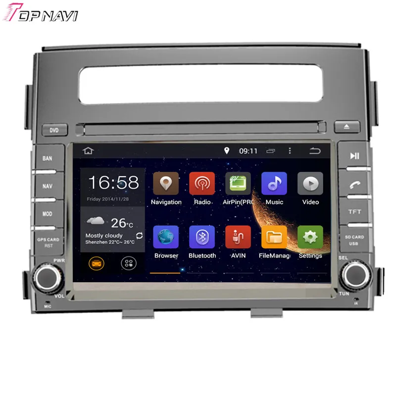 TOPNAVI 6 2 ''четырехъядерный Android 0 Автомобильный DVD плеер для KIA SOUL 2012 Авторадио GPS