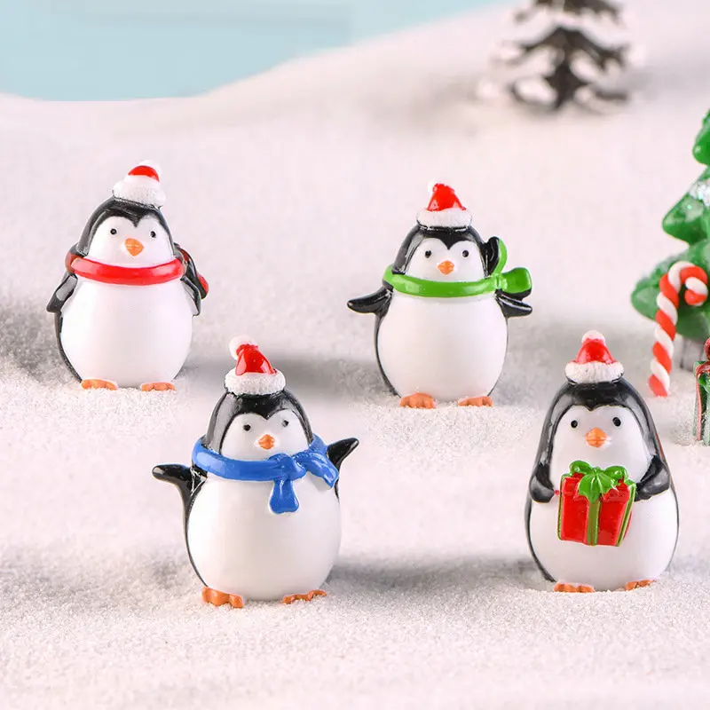 1 шт. миниатюрный милый пингвин радуга единорог снежинка желтая утка фея садовое