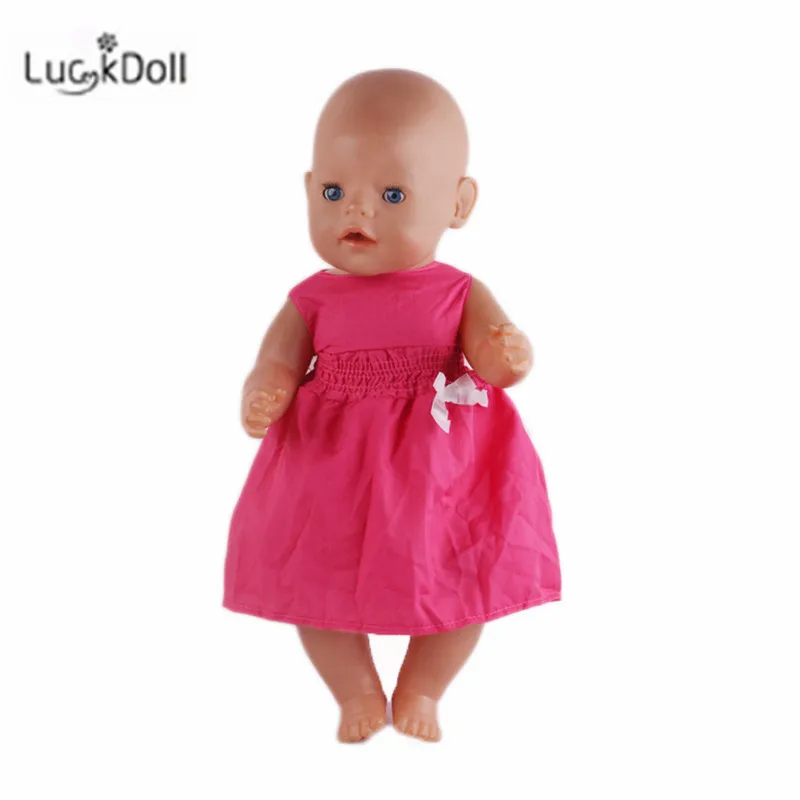 Модное летнее новое платье LUCKDOLL подходит для 18 дюймовых американских кукол 43 см