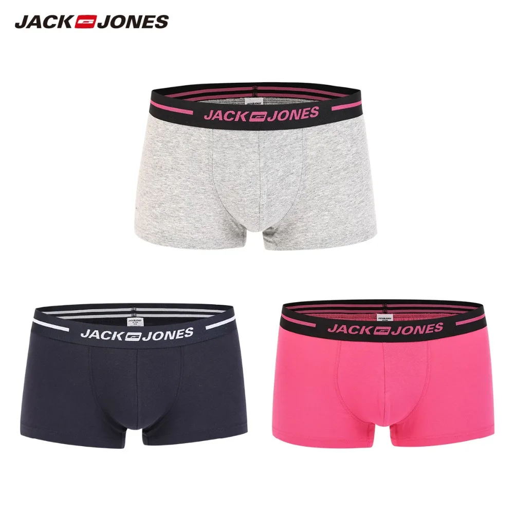 JackJones мужские Стрейчевые хлопковые 3 пары в упаковке боксеры мужское нижнее белье