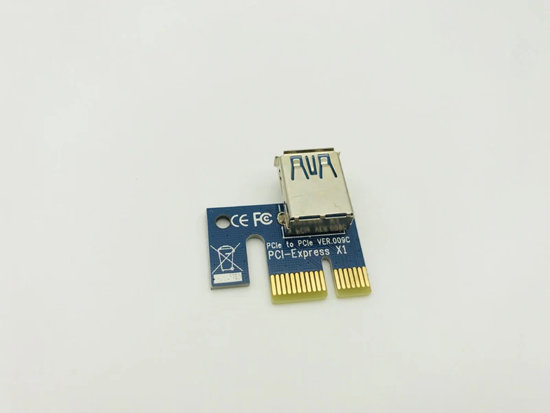 100 шт. 006c синий PCI E Riser Express 1X 4x 8x 16x расширитель USB 3 0 адаптера SATA 15pin для BTC Miner|Платы
