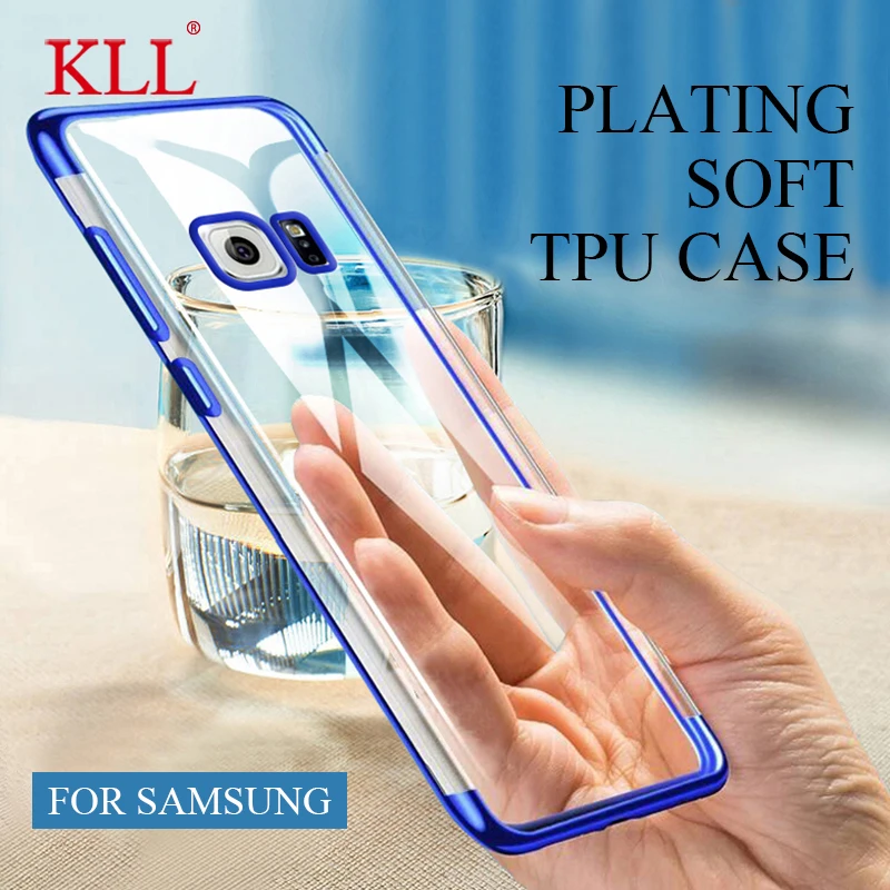Luxury Plating Soft TPU Clear Case for Samsung S10 S10e Plus Note 9 8 M30 M20 M10 Galaxy A9 A8 A6 S9 S8 S7 Edge |