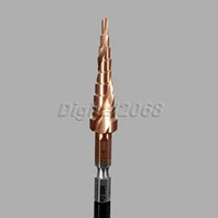 bowarepro 1pc hss co m35 steel step cone titanium coated drill bit cut tool set hole cutter for metal 3 12mm woodworking tools