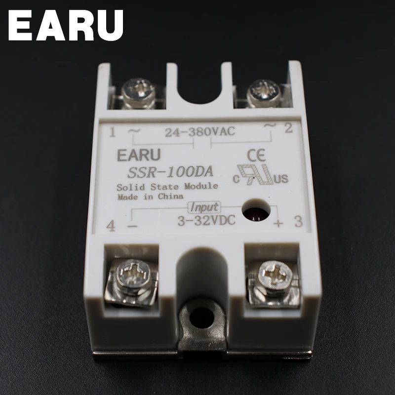 DC 3-32V Вход AC 24-480V Выход SSR 100A твердотельное реле SSR-100DA SSR-100 DA PID регулятор температуры трансформатор напряжения