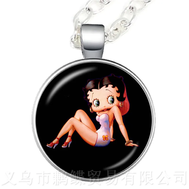 2018 новая сексуальная серия Betty Boop стеклянный кабошон кулон ручной работы