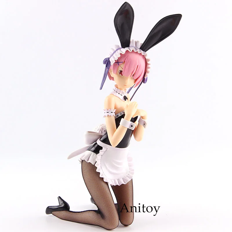 Ram Re: жизнь в другом мире от Zero ReZero Rem Ram Bunny Girl ПВХ Аниме Фигурка Коллекционная модель игрушки - Цвет: Ram