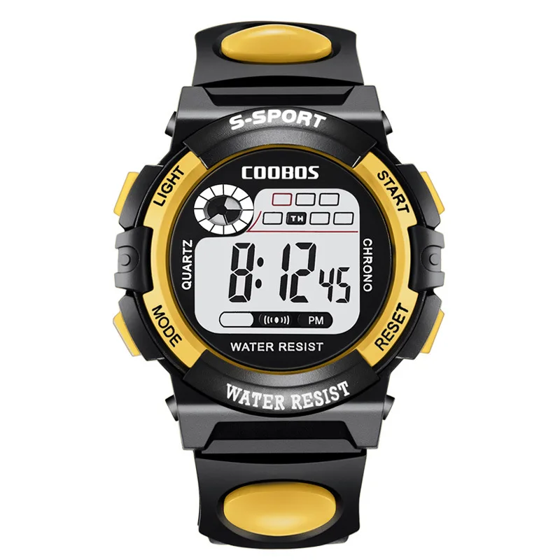 Детские спортивные цифровые часы для девочек и мальчиков с резиновым