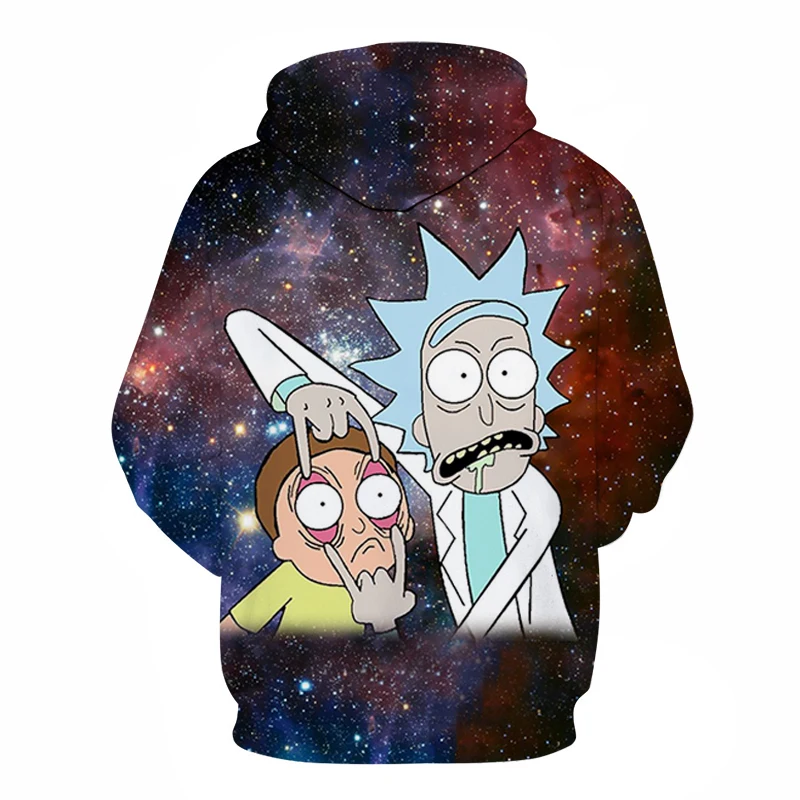 Галактическое худи Rick and Morty толстовки с принтом 3D спортивные костюмы для мужчин Толстовка с капюшоном Модный пуловер Прямая поставка ZOOTOPBEAR