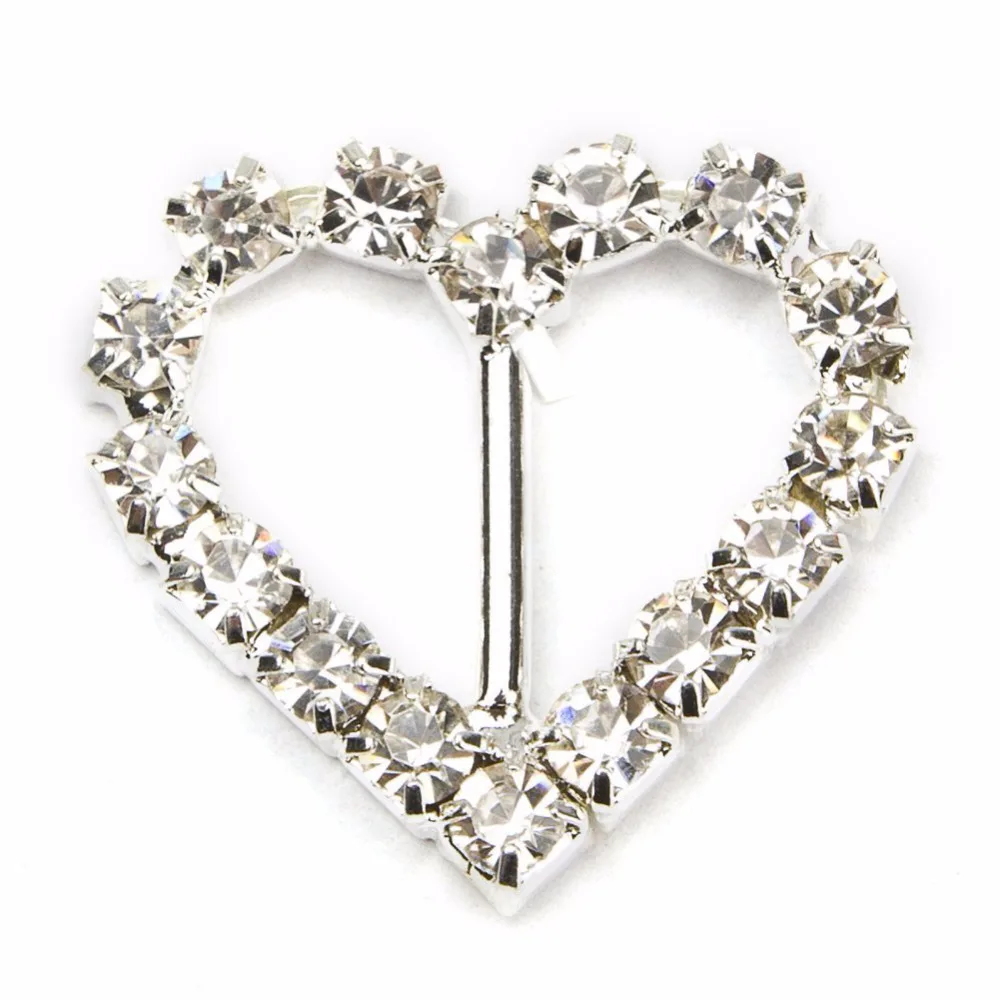 Горячая Распродажа 2016 ленточные слайдеры со стразами в форме сердца для одежды